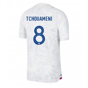 Francja Aurelien Tchouameni #8 Koszulka Wyjazdowych MŚ 2022 Krótki Rękaw
